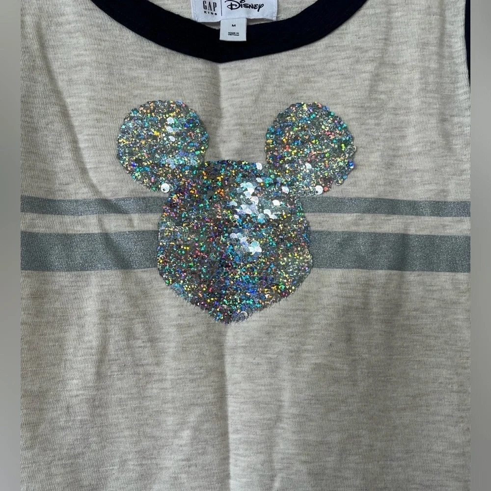 Gap Disney tank dress with sequin flip Mickey, size L